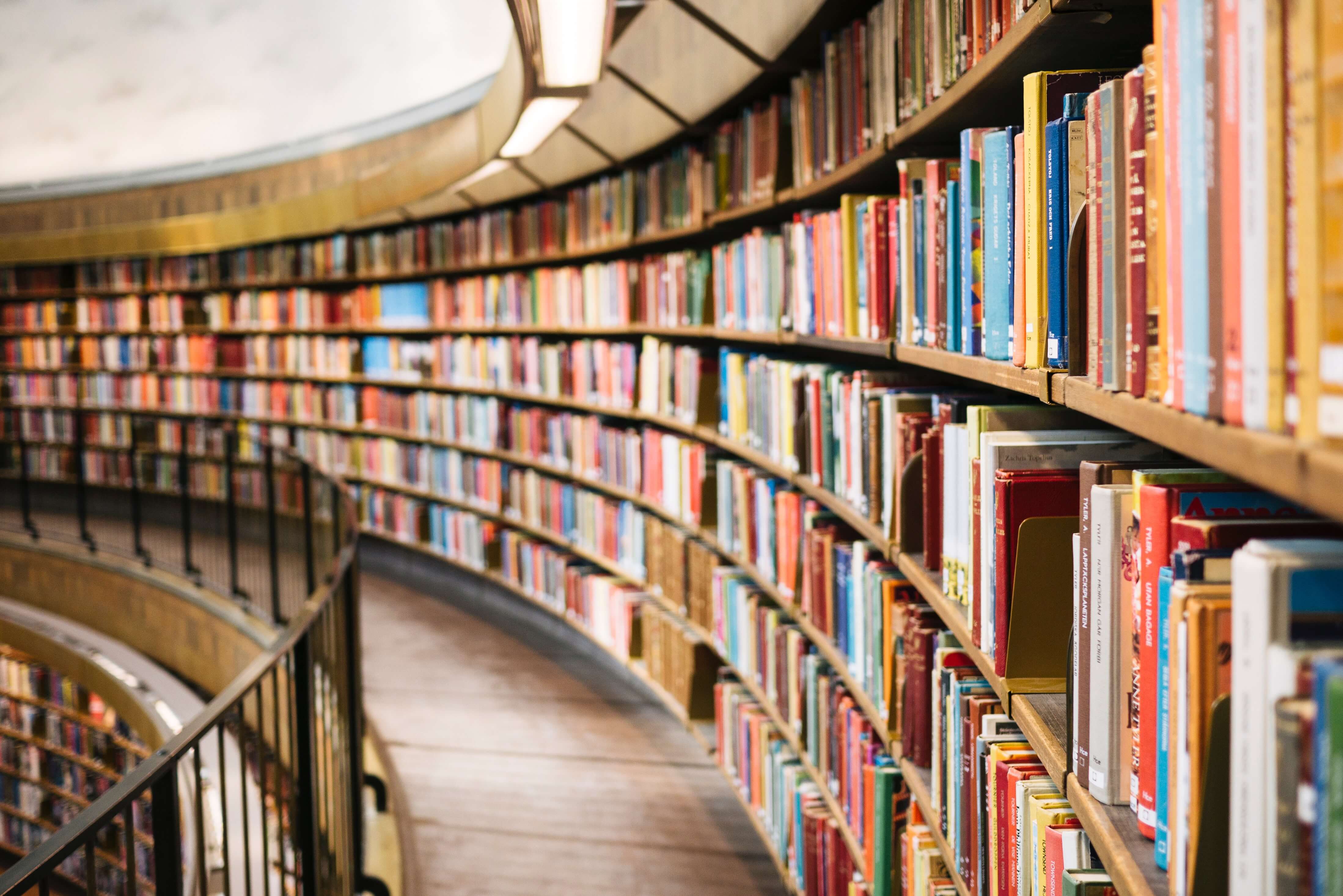 An interior shot of a library