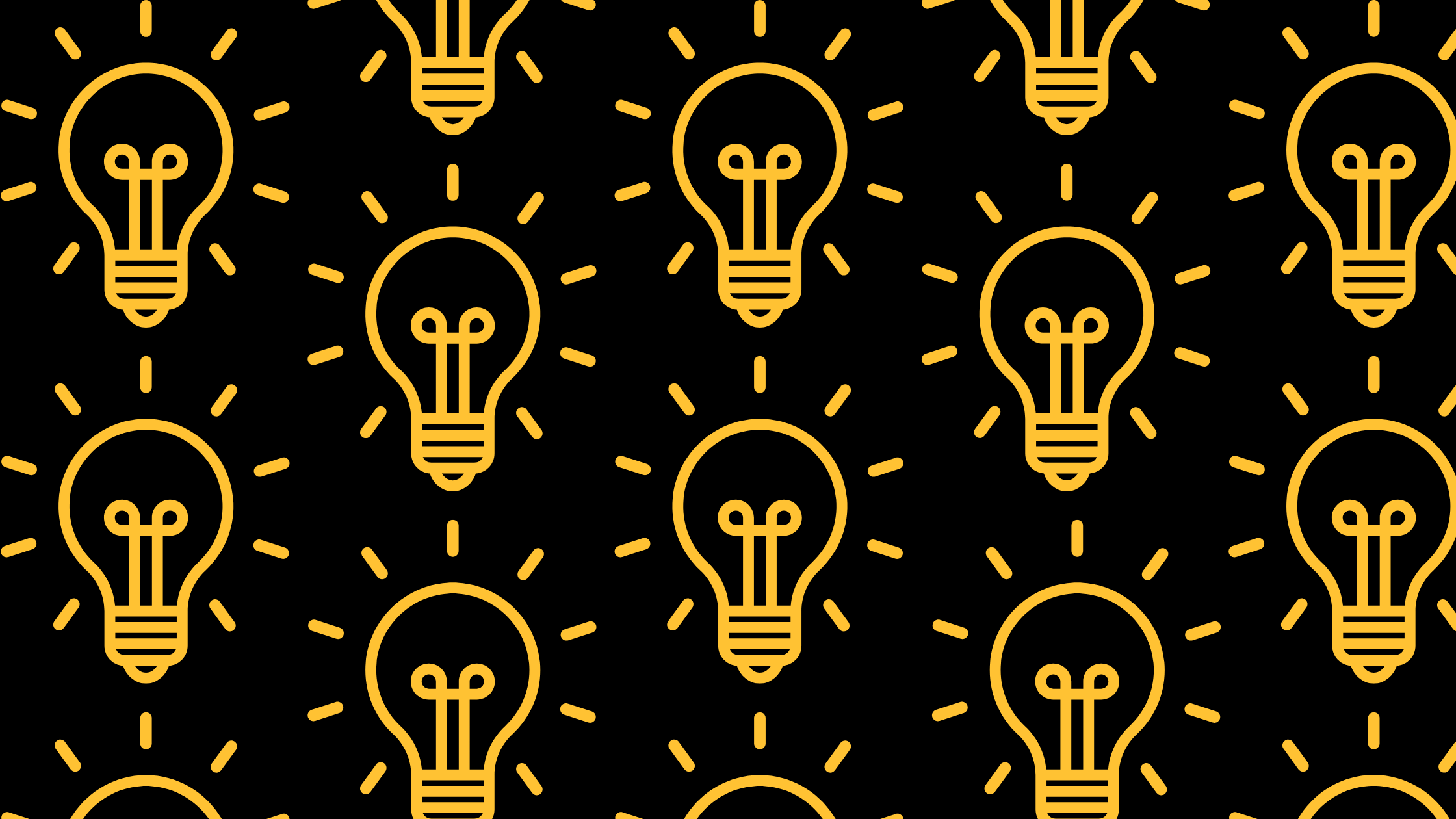 A repeating pattern of lightbulb graphics