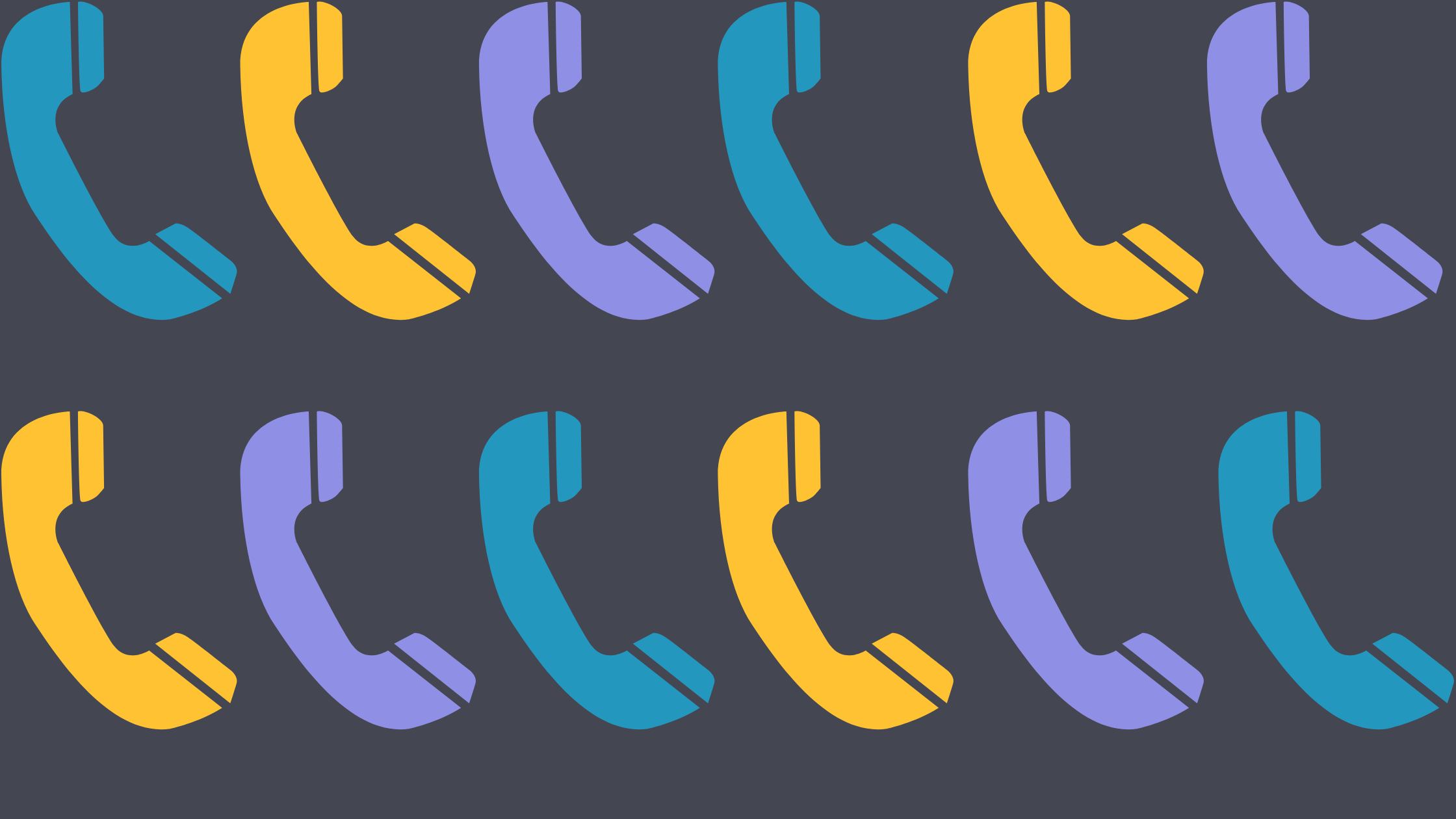A pattern of phone icons in different colors