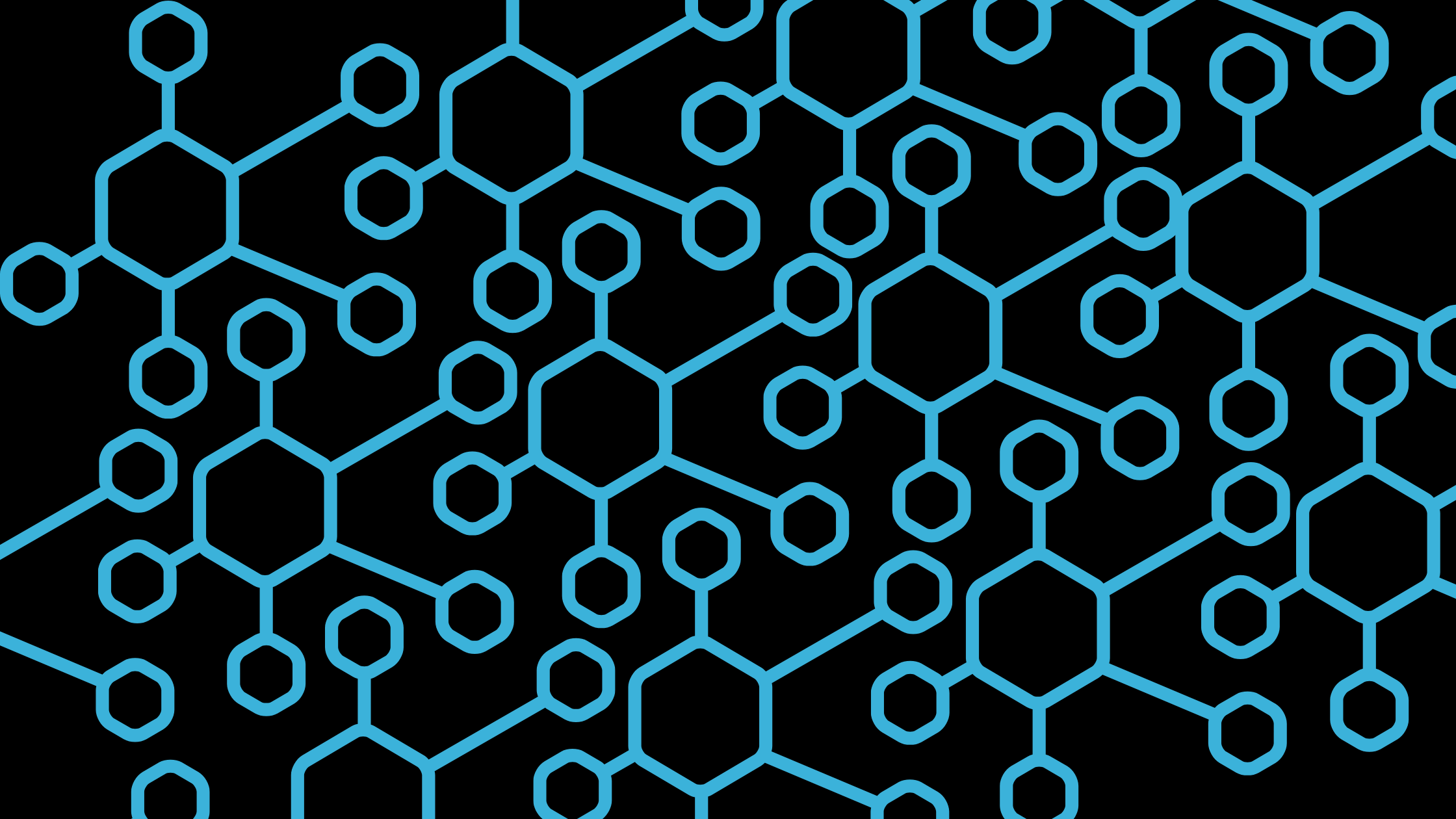 A series of hexagons connected by lines