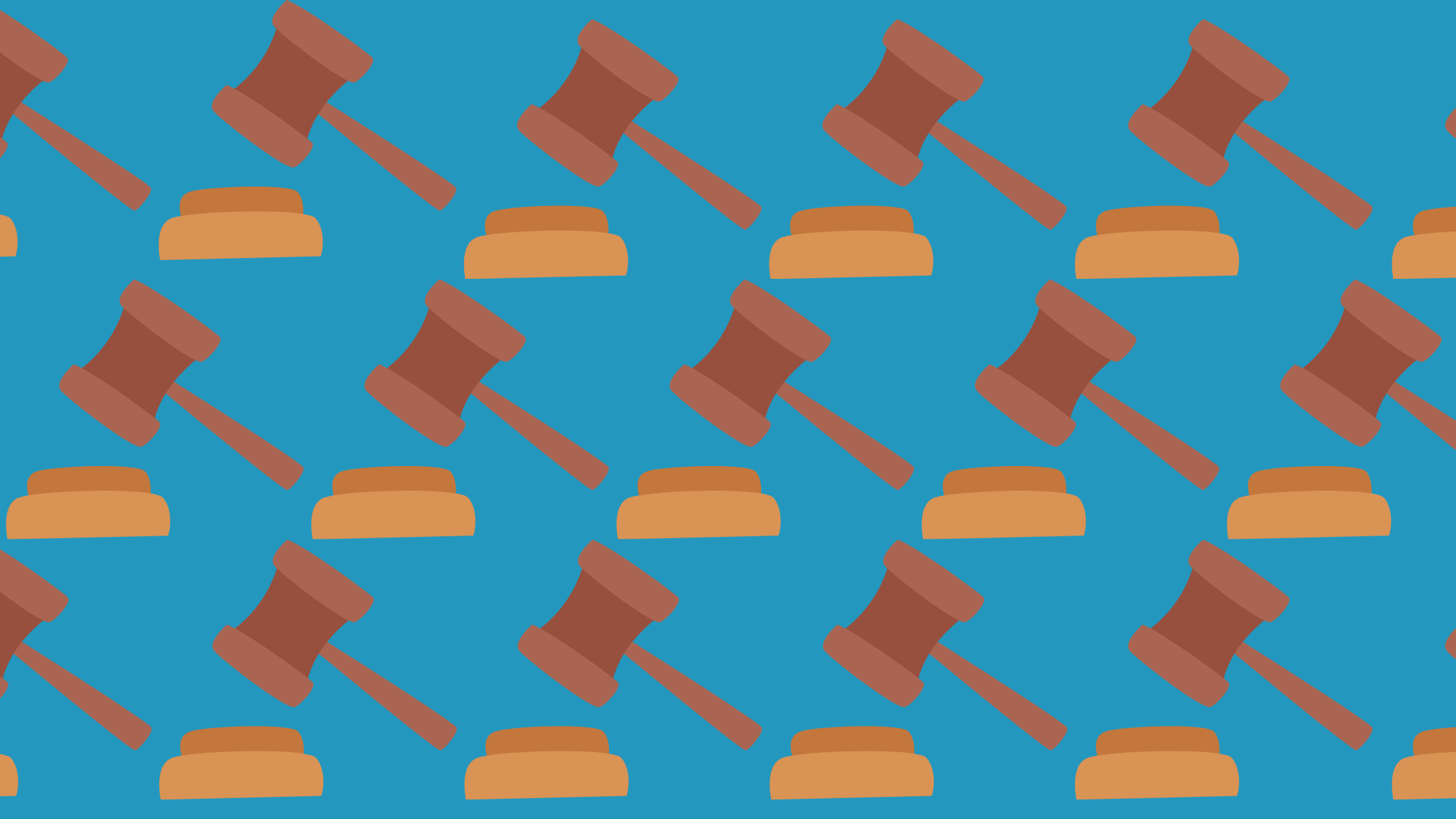 Repeating graphics of a gavel