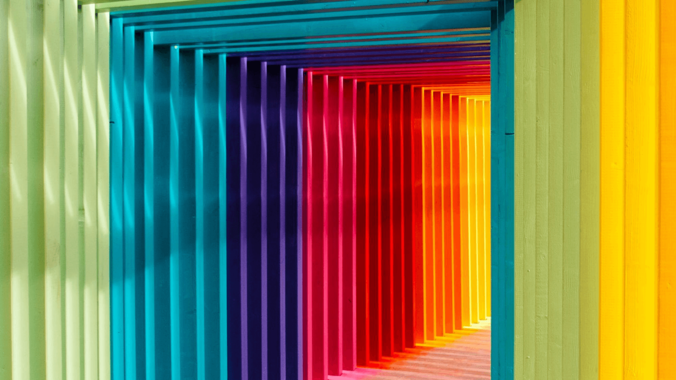Colorful layered tunnel