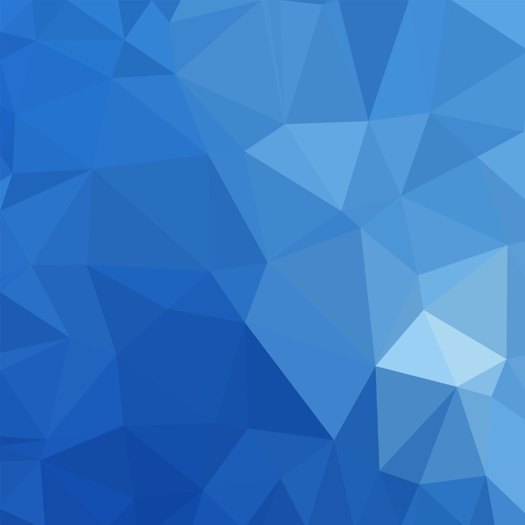 Blue background with geometric shapes
